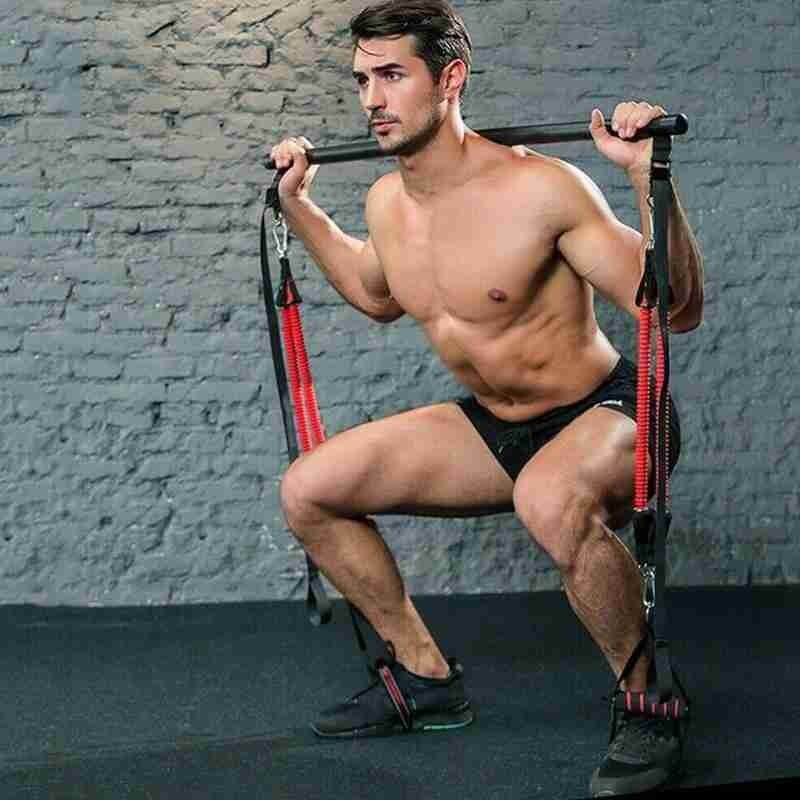 Pilates Bar Kit with Resistance Bands – Portable Home Workout & Stretching Equipment