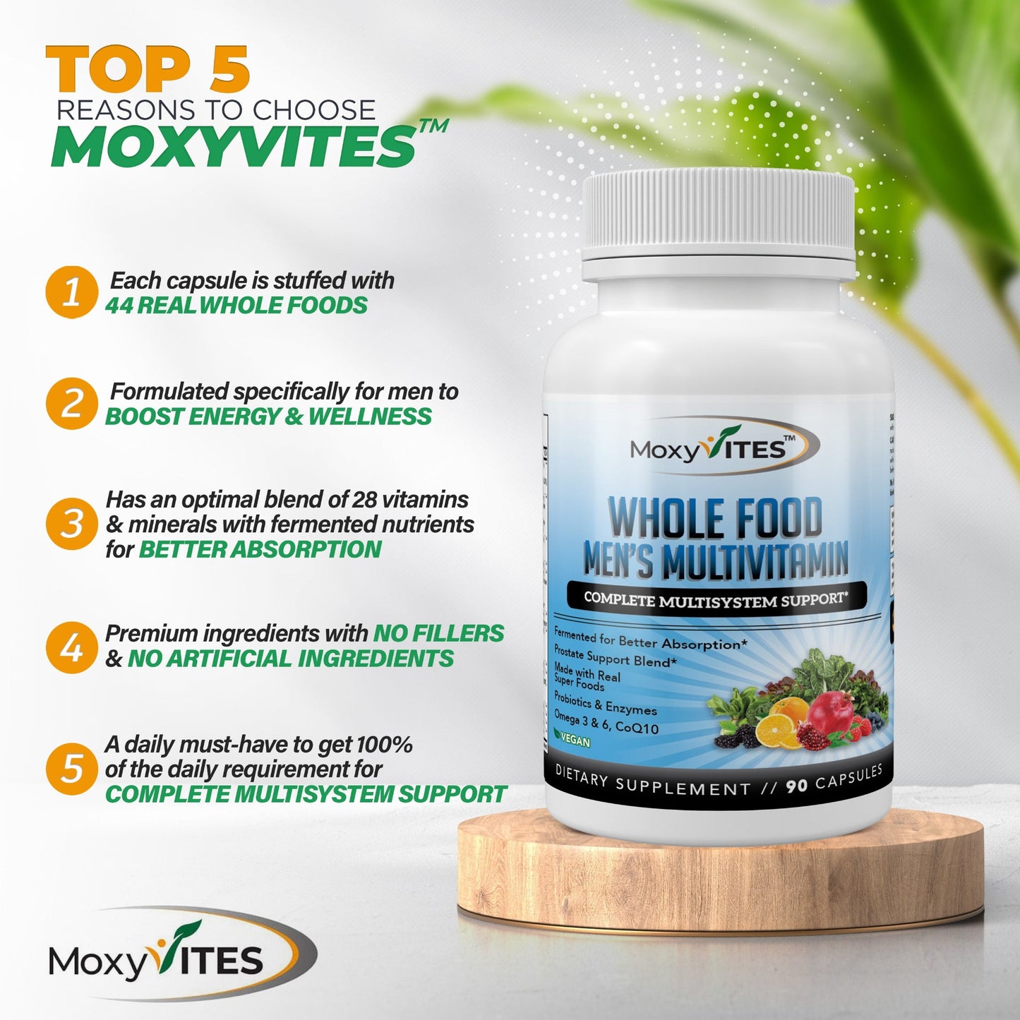 Methylated Multivitamin for Men with 44 Whole Foods