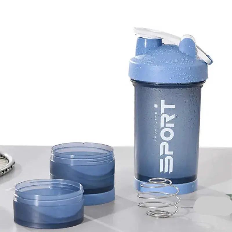 450ml Three-Layer Plastic Protein Shaker Bottle