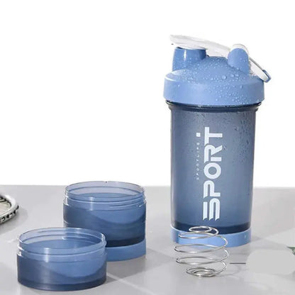 450ml Three-Layer Plastic Protein Shaker Bottle