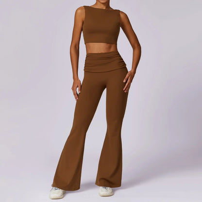 Elevate Activewear: Seamless Leggings & Top Set