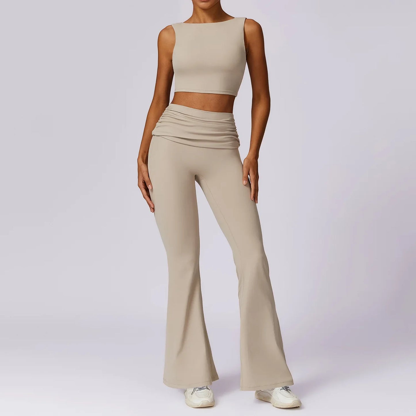 Elevate Activewear: Seamless Leggings & Top Set