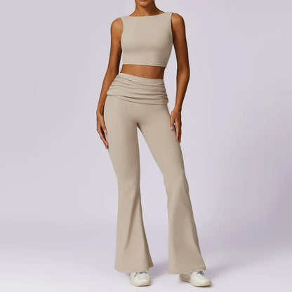 Elevate Activewear: Seamless Leggings & Top Set