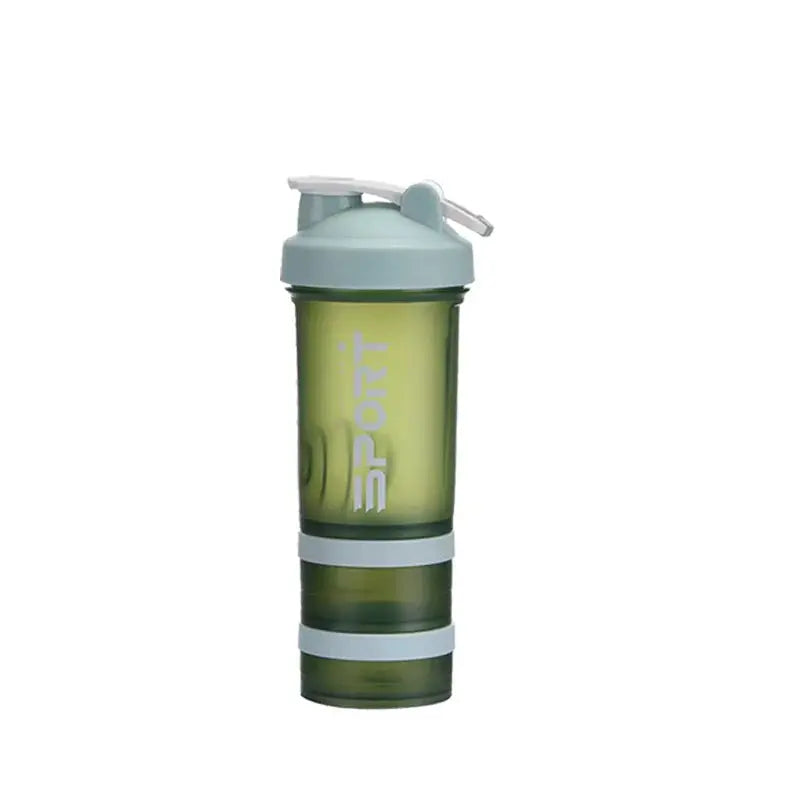 450ml Three-Layer Plastic Protein Shaker Bottle