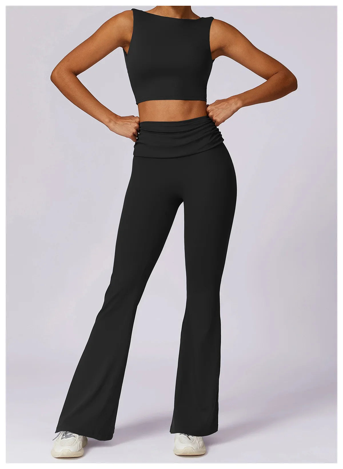 Elevate Activewear: Seamless Leggings & Top Set
