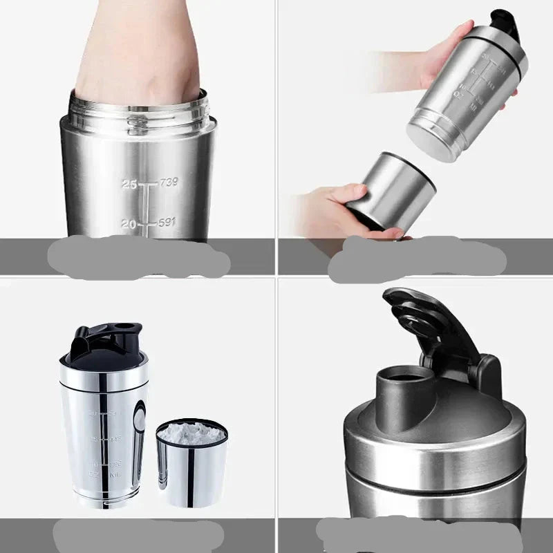 Insulated Protein Shaker with Detachable Layer