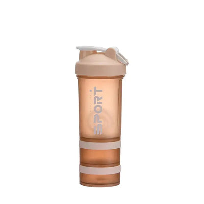 450ml Three-Layer Plastic Protein Shaker Bottle