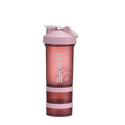 450ml Three-Layer Plastic Protein Shaker Bottle