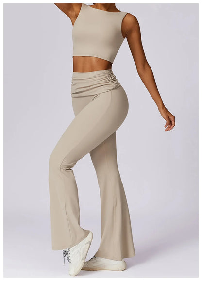 Elevate Activewear: Seamless Leggings & Top Set