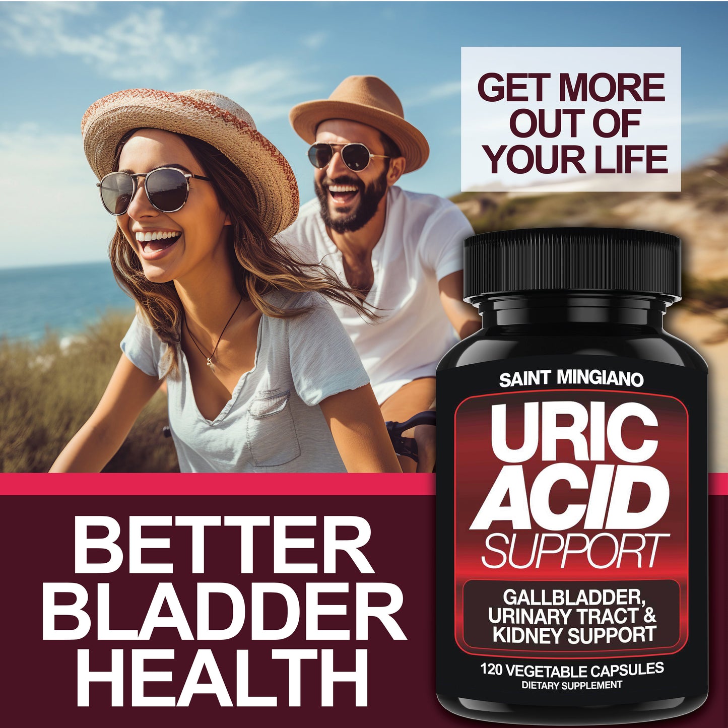 Uric Acid Support Capsules 120ct – Kidney Cleanse & Urinary Health Formula
