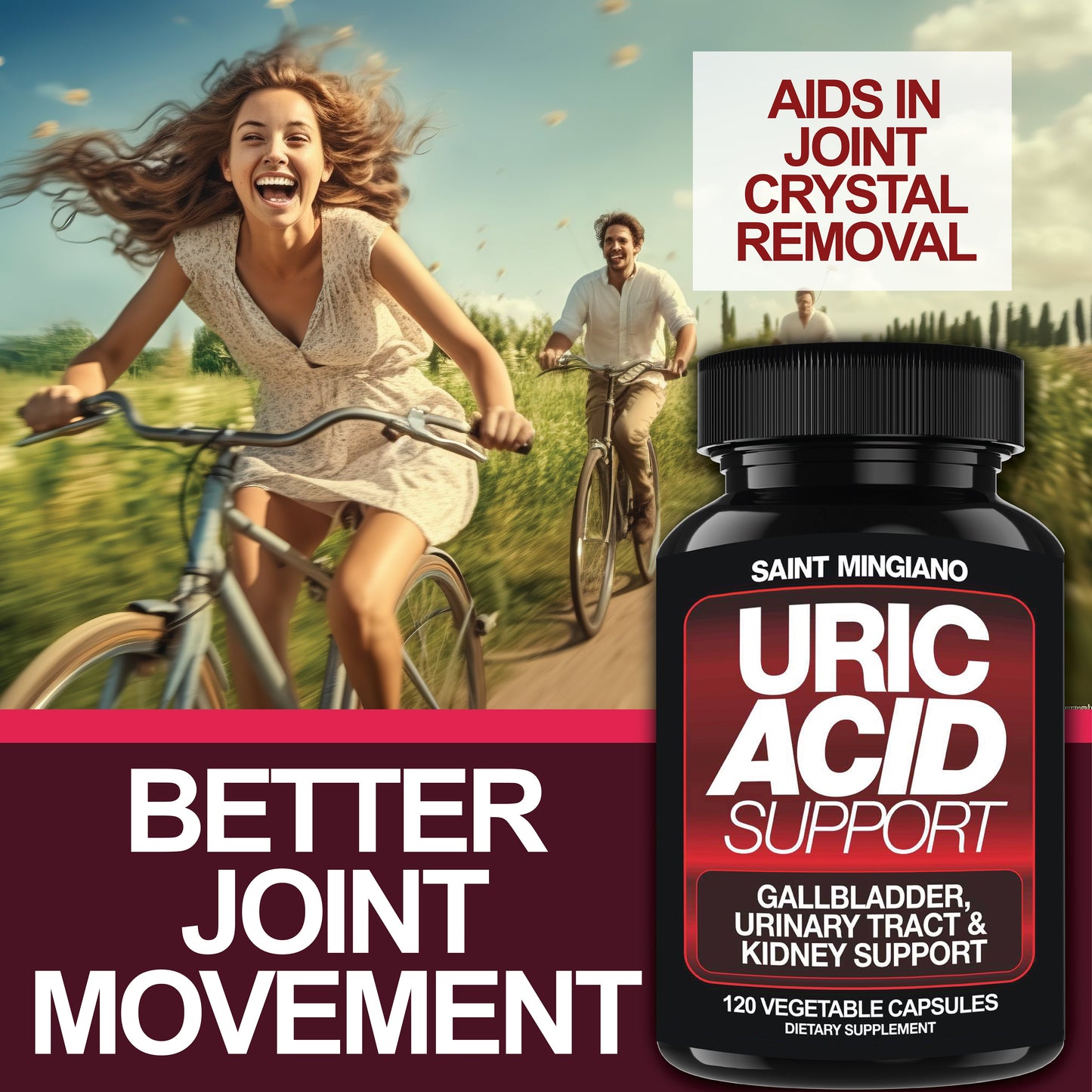 Uric Acid Support Capsules 120ct – Kidney Cleanse & Urinary Health Formula