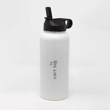 White Cart Tek 32oz Thermos Cup & XL Drink Holder Combo