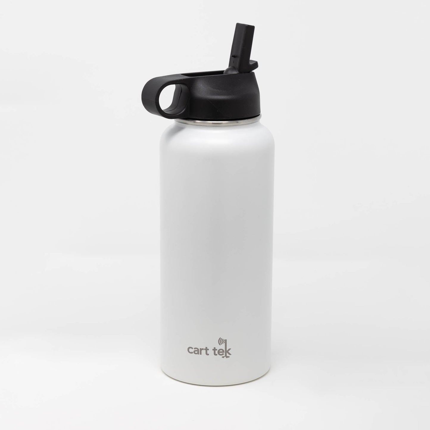 White Cart Tek 32oz Thermos Cup & XL Drink Holder Combo