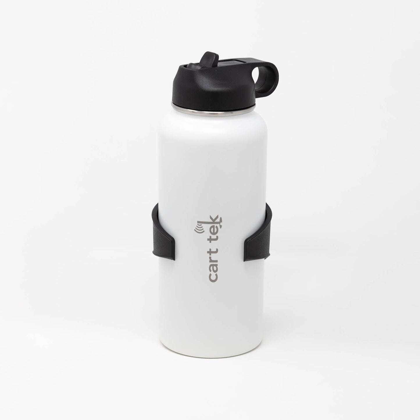 White Cart Tek 32oz Thermos Cup & XL Drink Holder Combo