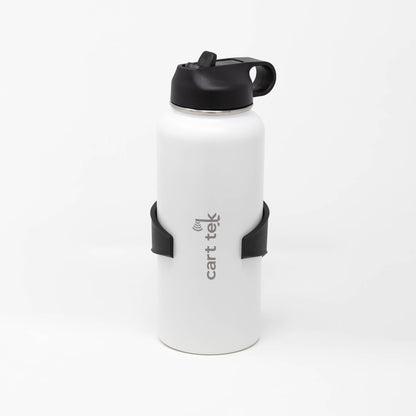 White Cart Tek 32oz Thermos Cup & XL Drink Holder Combo