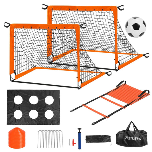 Kids Portable Soccer Goal Set with Training Accessories