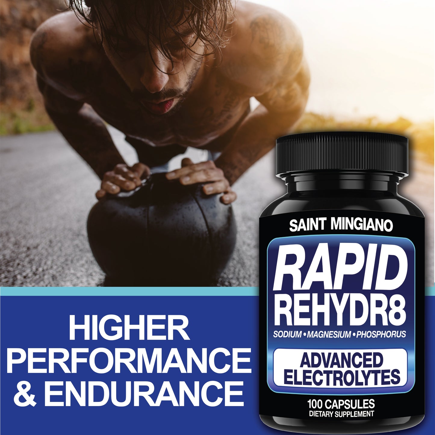 Rapid Rehydr8 Electrolyte Capsules – Hydration, Cramp & Recovery Support (100ct)