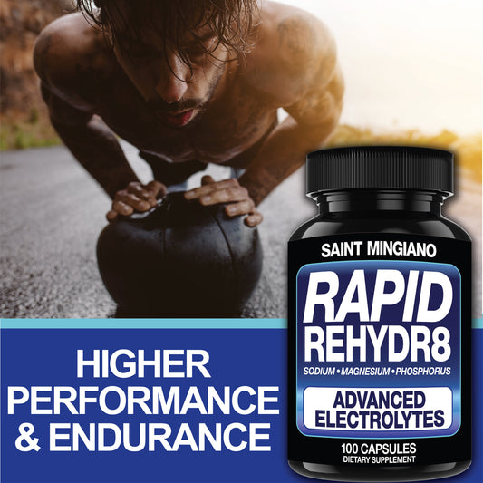 Rapid Rehydr8 Electrolyte Capsules – Hydration, Cramp & Recovery Support (100ct)