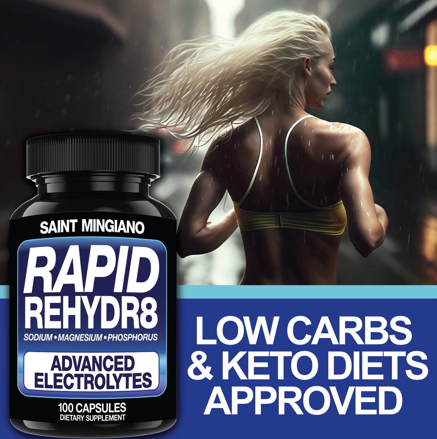 Rapid Rehydr8 Electrolyte Capsules – Hydration, Cramp & Recovery Support (100ct)